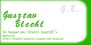 gusztav blechl business card